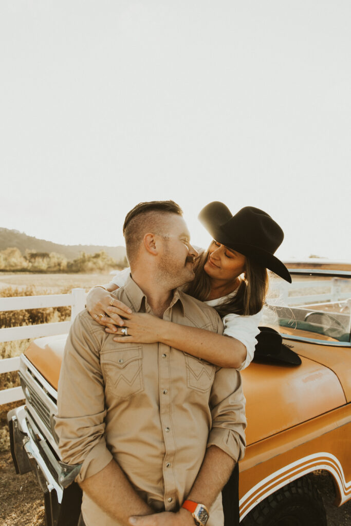 intimate western engagement photos in San Diego